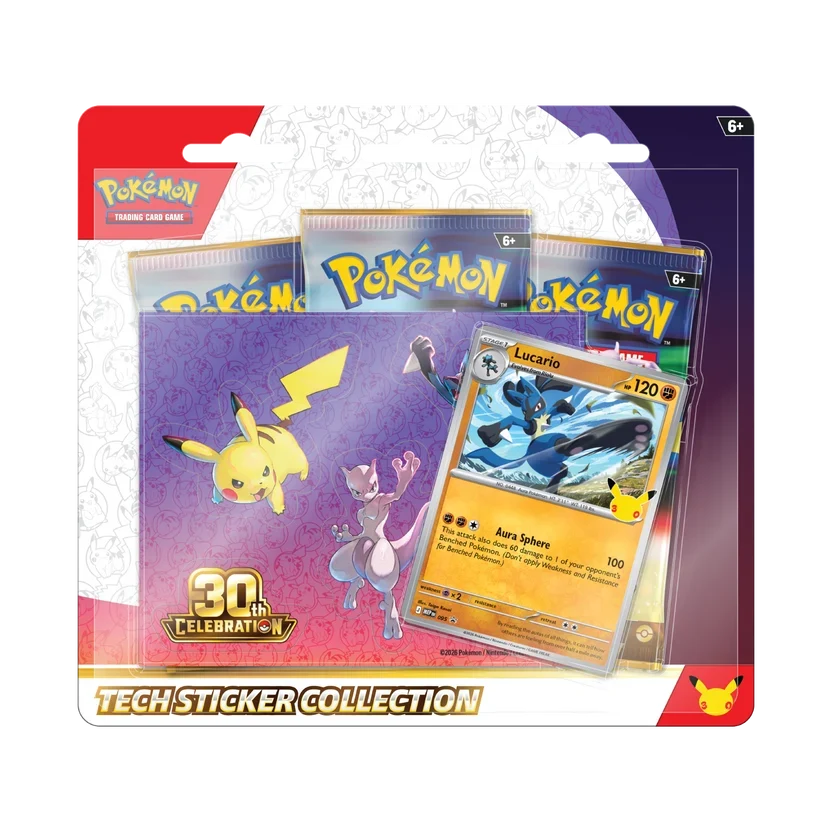 30th Celebration Tech Sticker Collection Lucario