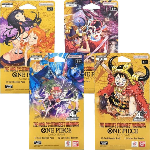 The Worlds Strongest Warriors Sleeved Booster Pack Art Bundle Set of 4