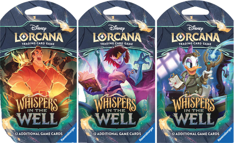 Disney Lorcana Whispers in the Well Sleeved Booster Pack Art Bundle Set of 3