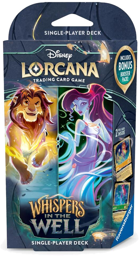 Disney Lorcana Whispers in the Well Starter Deck Amber and Emerald