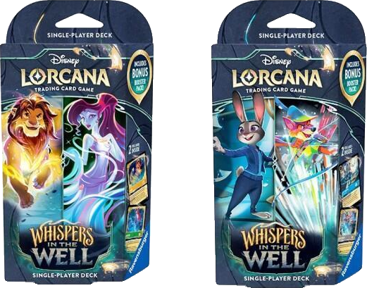 disney lorcana whispers in the well starter deck set of 2