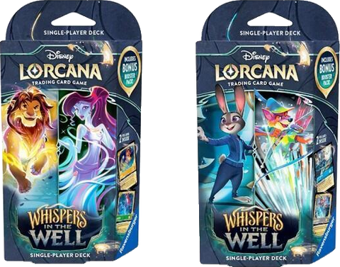 Disney Lorcana Whispers in the Well Starter Deck Set of 2