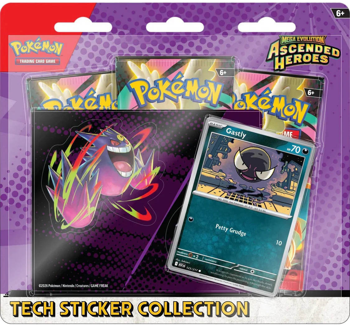 mega evolution ascended heroes tech sticker collection gastly
