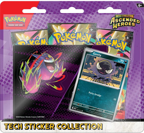 Mega Evolution Ascended Heroes Tech Sticker Collection Gastly