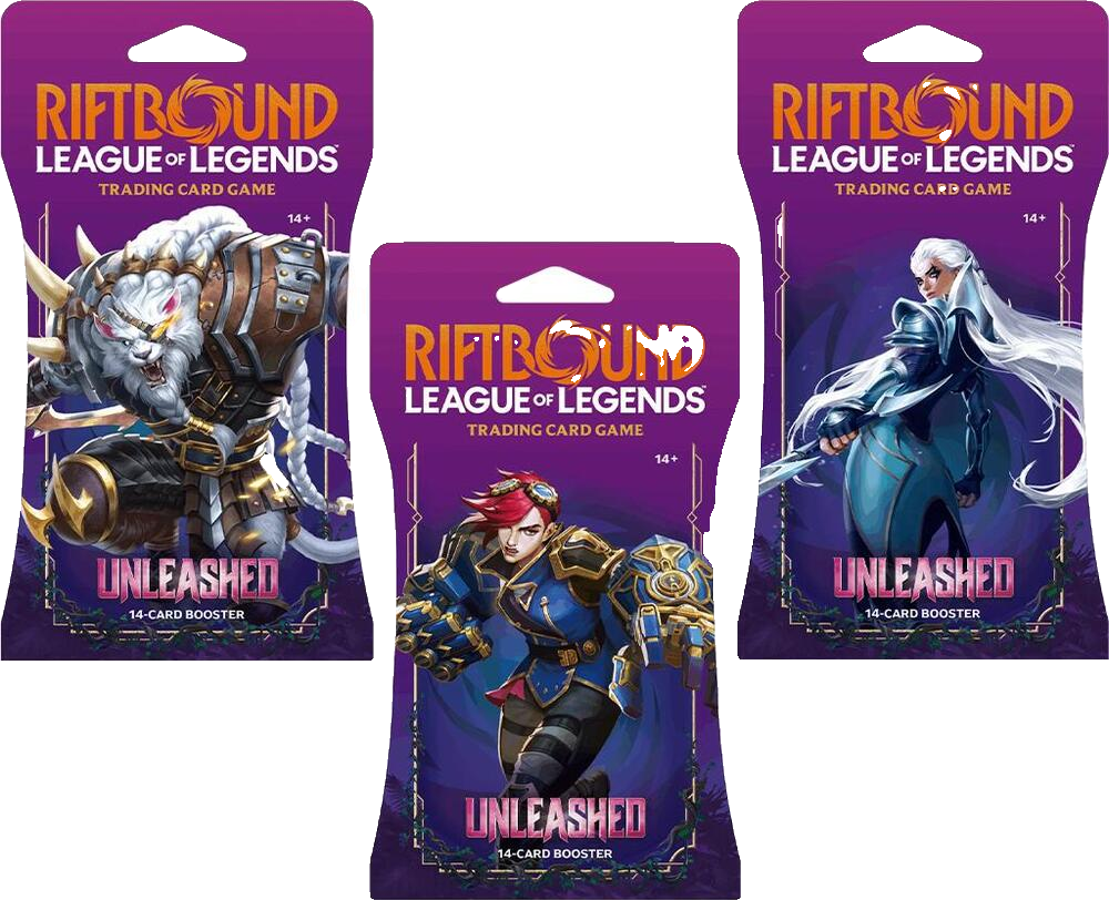 unleashed sleeved booster pack art bundle set of 3
